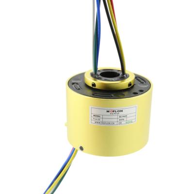 China Precious Metal: Gold-Gold MT0522-S15 MOFLON Electrical Through Hole Slip Ring 5mm With 15 Leads 2A for sale