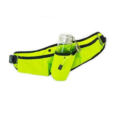 China Water Proof Waterproof Waist Sports Running Bag With Water Bottle Holder Canvas Waist Bag Outdoor Sports Recycling Pockets for sale