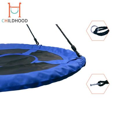 China Strong Outdoor Swing Seat Kids Rope Hanging Swings Kids Round Nest Double Swing for sale