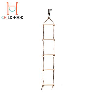 China High Quality Folding Ladders Children Swing Wooden Climbing Accessories Rope Swing Ladder Set for sale