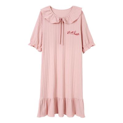 China Breathable And Comfort Ladies Spring / Summer 2022 New Multicolor Half-sleeved Dress For Home Wear Women's Nightgown for sale