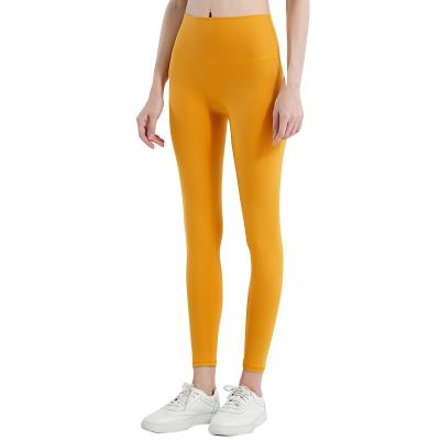 China Breathable Women High Waist Plain Pants Fitness Yoga Tight Stretch Leggings Jogging Sports Pants for sale