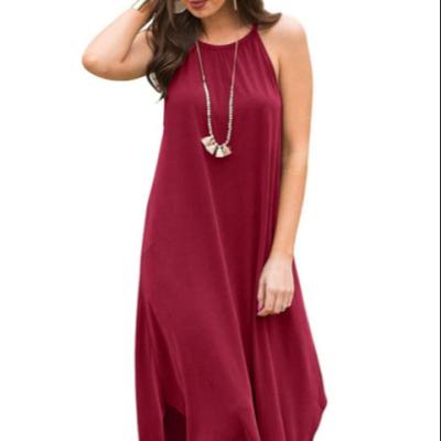 China Comfort And Fashion Women's Summer Casual Loose Dress Beach Cover Up Long Cami Maxi Dresses for sale