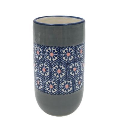 China Eco-friendly Korean style factory hand painted ceramic pot for sale