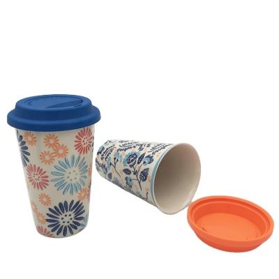 China Sustainable Ceramic Travel Coffee Mug Travel Mugs With Lids for sale