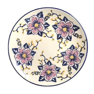 China Sustainable Ceramic Dinner Plate Dish High Quality OEM Hot Sale Variety Of Styles for sale