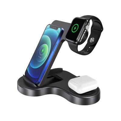 China 2021 Wireless Qi Fast Watch Cell Phone Charger 3 in 1 Wireless Charging Dock for Apple Airpods pro for sale