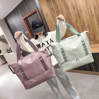 China Portable Duffel Bag / Large Supermarket Travel Duffel Bag Wholesale Wet Dry Sport Tote Bags With Compartments for sale