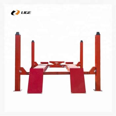 China Car Repair Center CE Vehicle Repair Shop Garage Equipment 4 Post Car Lift Workshop Car Lifter With Center Jacks for sale