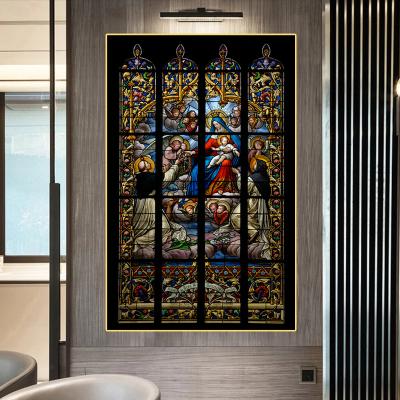 China Luxury/Waterproof+ECO-Friendly Islamic Art Christ Jesus Poster Print Art Canvas Wall Painting Canvas Stained Glass Church Painting for sale