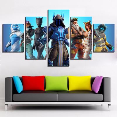 China High resolution & Modular Waterproof Kids Room Game Posters HD Print Canvas 5 Pieces Art Decor Wall Canvas for sale