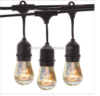 China E26 E27 Socket Hanging 48ft 15 Pcs Outdoor E26 E27 Lamp Holder Edison String Lights Waterproof Decorative String Professional Production for sale