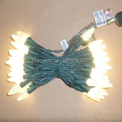 China Christmas Tree Light String Holiday Lighting C6 Strawberry Led Multi String Waterproof Green String Christmas Home Decoration For Hoe Sales for sale