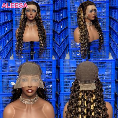 China Hd Hot Selling Body Wave 13x6 Lace Frontal Wig Highlighted Lace Front Wigs, 13x4 13x6 Curly Lace Front Wigs Highlighter Brown Wig, Natural Wigs for sale