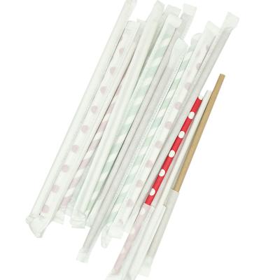 China Maochun Disposable Party Supplies White Straw, Disposable Boba Straw With Pattern, Biodegradable Custom Boba Straws With Individual Package for sale