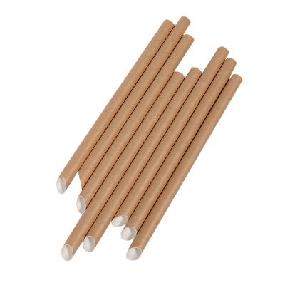 China Maochun Disposable Eco-Friendly Products Wholesale Single Kraft Paper Straw, Degradable Three Layer Large Wide Boba Tea Paper Straw for sale