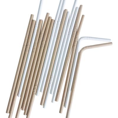 China De Maochun Wrapping Curvy Flexible Bendable Paper Straws Individually Recyclable Biodegradable Paper Wrapped For Cafes for sale