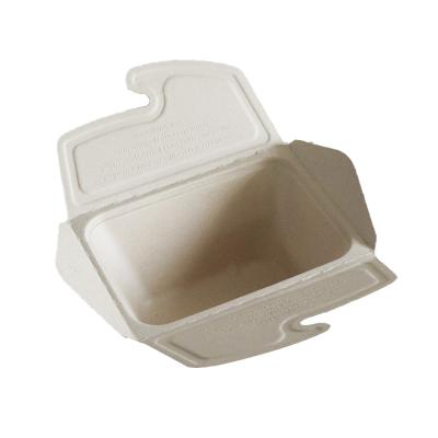 China MAOCHUN Cake No Fluorescent Agent, Rectangular Biodegradable Sugar Cane Bagasse Lunch Box, Size: 110*150*70mm for sale