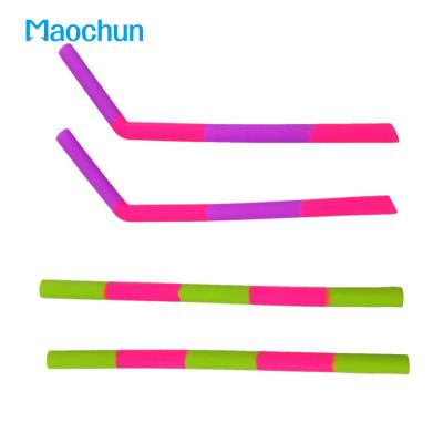 China Art Decor Maochun Kids Silicone Rainbow Straws, New Eco-Friendly Reusable Soft Silicone Straw, Microwave and Oven Safe for sale