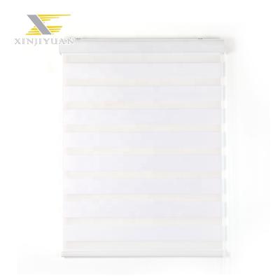 China Contemporary Wholesale Customized Size Polyester Hand Control Zebra Blinds Roller Shade For Window for sale