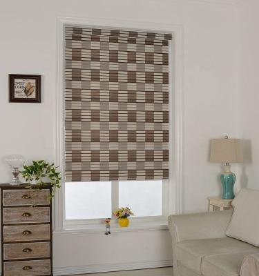 China Xinjiyuan Home Decor Zebra Striped Pleated Window Curtain Roller Blind Roller Shades With Pleats for sale