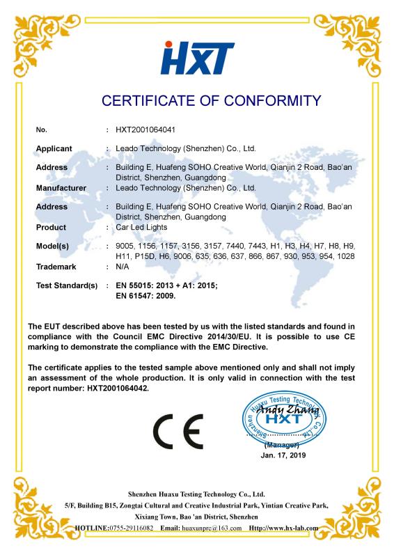 CE - Leado Technology(Shenzhen) Co., Ltd.