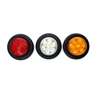 China High Bright 12V 24V Amber Red Trailer ABS 2 Inch Led Chip Led Marker Lamp Side Truck Led for sale