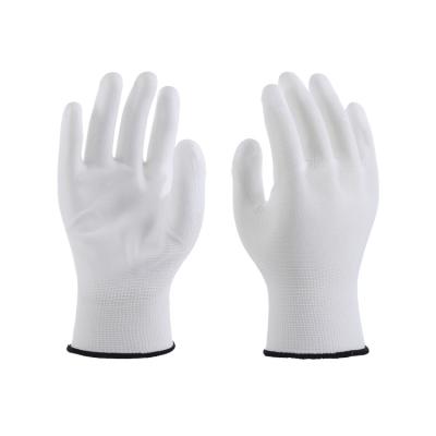 China Super Soft Safety Inspection CE White Coated PU Factory Hand Labor For Gloves for sale