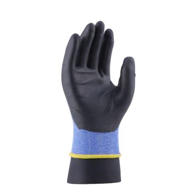 China Waterproof 13G HPPE Nylon Double Dipped Full Sandy Nitrile Palm Coated Waterproof Nitile Coated Glove for sale