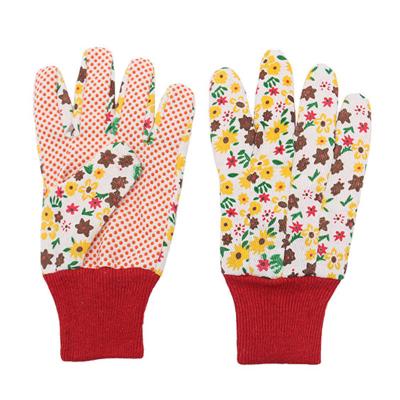 China Wearable comfort; Good Grip in Wet and Oily Environment China Wholesale Canvas PVC Dotted Safety Work Garden Hand Wrist Gloves for sale