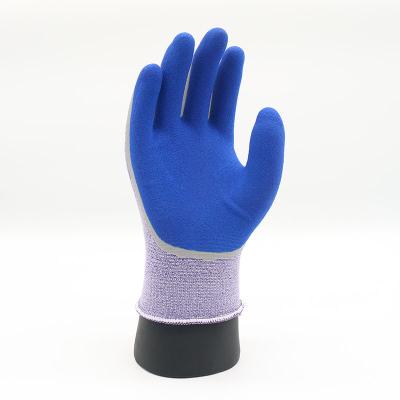 China Wearable comfort; Good grip in 2021 most popular working safety ateret wet and oily environmental latex glove hand work leather gloves for sale