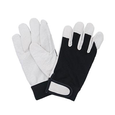 China Abrasion Resistant Pigskin / Goatskin Leather Work Gloves Cut Resistant Safety Gloves for sale