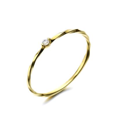 China New TRENDY Twisted Simple Gold Ring Designs Available Fast Shipping 100% Authentic Solid 10K Yellow Jewelry 2pcs lot for sale