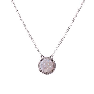 China FASHIONABLE 925 Sterling Silver Necklace Jewelry with Natural Drusilla Stone for sale