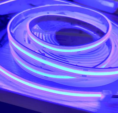 China Waterproof IP67 LANDSCAPE Led Cob Strip Light 12V 528leds/m Blue Color Flexible Strip Light for sale