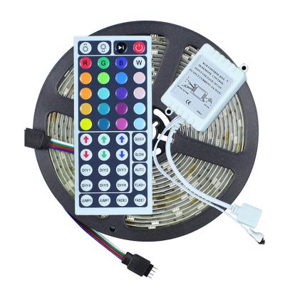 China 5050 Waterproof IP65 RGB 44key IR LED RGB 12V Remote Control Light Strips 80 Light ABS Theme Park LED Strip 1 Years for sale