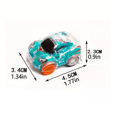 China Friction Toy Double layer transparent graffiti mini car children's school student toy car party birthday gift school reward award for sale