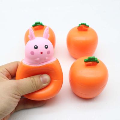 China Cartoon New Decompression and Ventilation Radish Rabbit Pinch Music Toy for sale