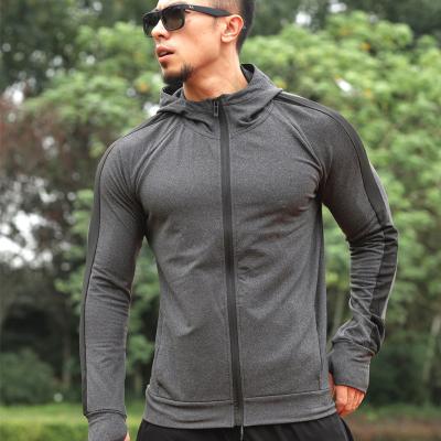 China Breathable Sports Tights Fitness Long Sleeves Zipper Jersey Men Gym Shirts Breathable Running T Shirt Training Wear for sale