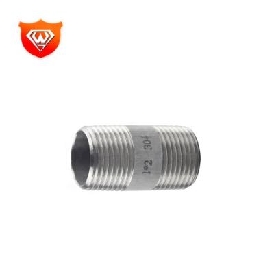 China High Temperature Resistance NPT Male Thread Stainless Steel Pipe Fittings High Quality Nipple for sale