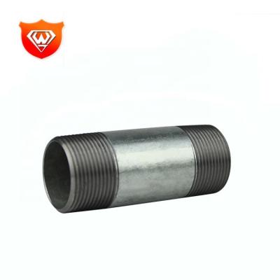 China Pipe Connection Fabrication Bspt Male Thread Carbon Steel Galvanized Iron Nipple for sale