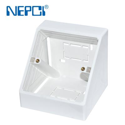 China 86*86*73mm Surface Mount Bottom Box XJY-8080074 45 Degree Rack Desktop Open Electrical Junction Modular Switch Box 86*86*73mm for sale