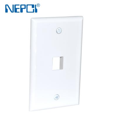 China ABS NEPCI Single Port Jack Module Keystone Jack/USB Wall Plate, Wall Mounted Wall Plate Screws Liner 115*70 for sale