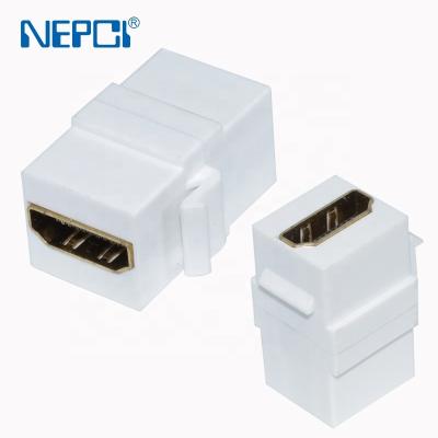 China Keystone Residence/Commercial Center X-HDMI Coupler Female To Female 180 Degree Connector Adapter Module XJY-HDMI-20 NEPCI for sale