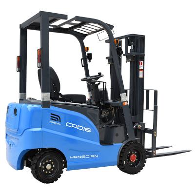 China Building Material Shops Double Pallet 1.5 Ton Forklift With Battery Used Electric Forklift for sale