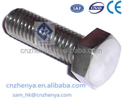 China Custom SUS SS 201 INOX A2-70 stainless steel hex bolts bolt din933/din931/gb5783 manufacturer for sale