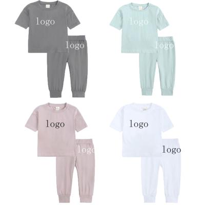 China Custom Made Children Pajamas Boys and Girls Sleepwear Children Summer Clothing High Quality Cotton Thermal Pajamas for sale