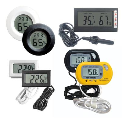 China Aquarium Reptile Thermometer LCD Display Mini Digital Electronic Temperature Monitor Humidity Meter Measurement Reptile Aquarium Around Thermometer Hygrometer for sale