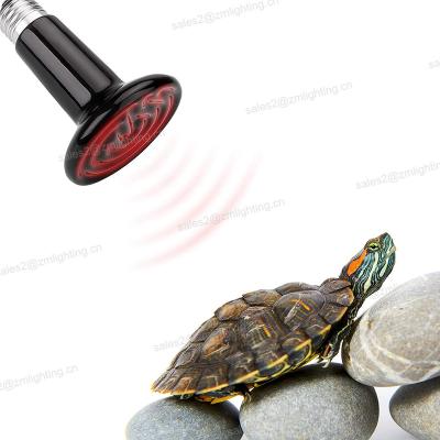 China Farms 75mm Heat Bulb Lamp Waterproof Powerful Far Infrared Ceramic Heater Emitter For Reptile Pet Chicken Heater Brooder for sale