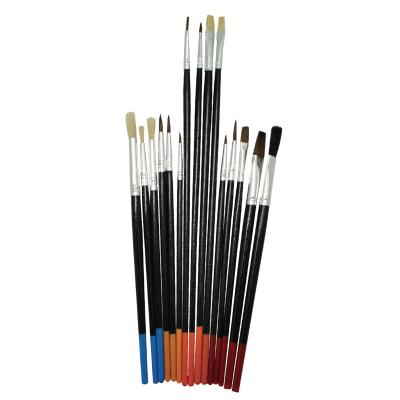 China Wooden Handle with Tin Olive ART SET Professional Oil Painting Artist Brushes Set 12pcs for Artist Paint Brush Watercolor Painting Travel Set for sale